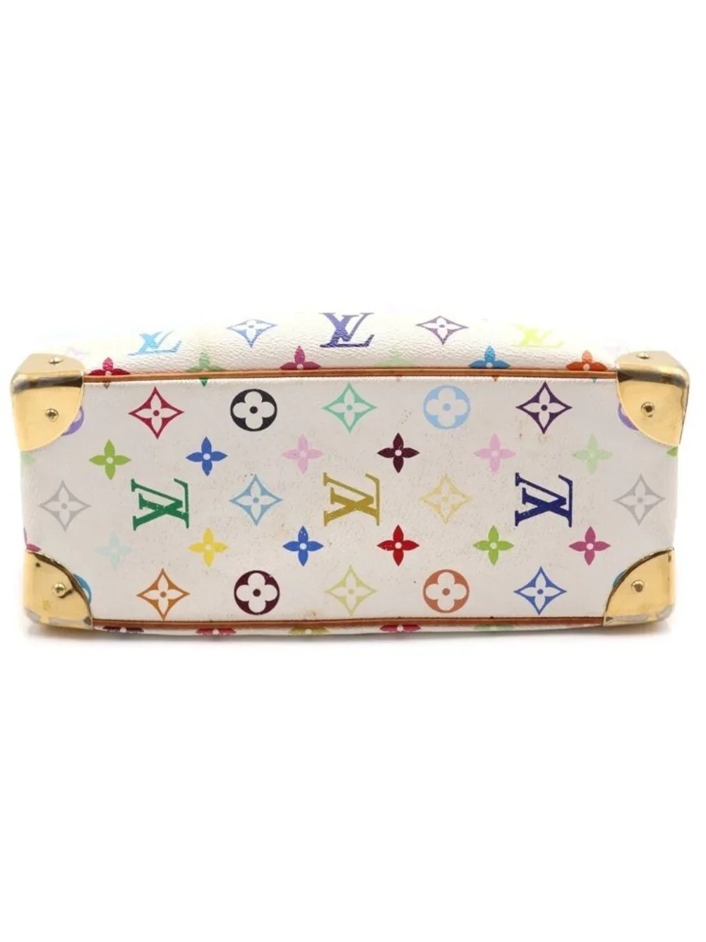 Louis Vuitton Tourville Blanc Monogram Multicolor Leather Handbag White